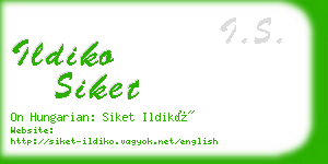 ildiko siket business card